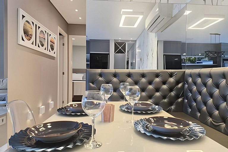 Conforto na Praia Gonzaga /Estacionamento /Piscina