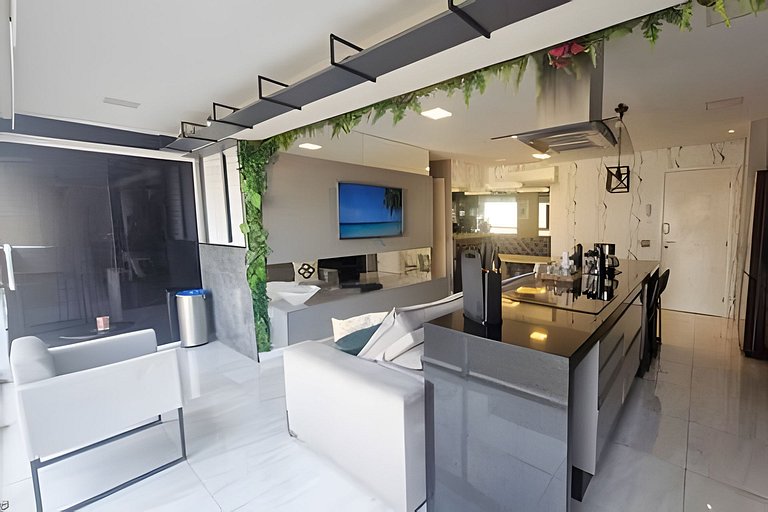 Conforto na Praia Gonzaga /Estacionamento /Piscina