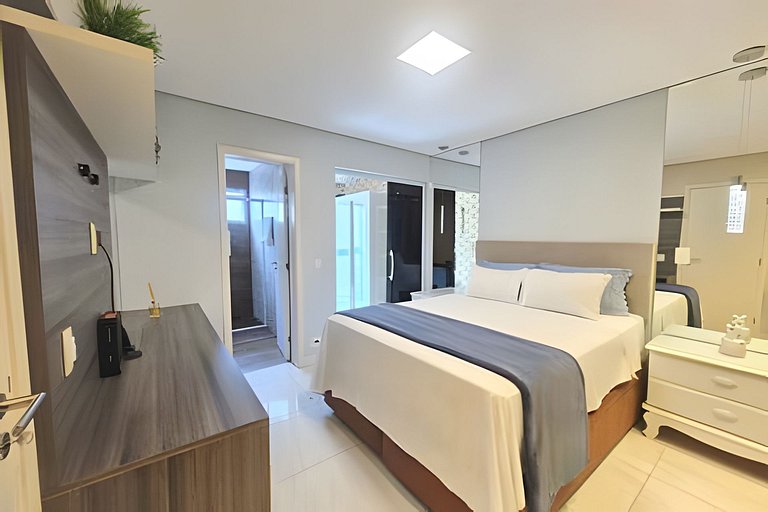 Conforto na Praia Gonzaga /Estacionamento /Piscina