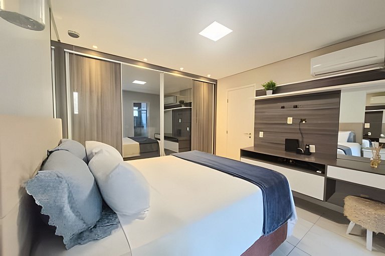 Conforto na Praia Gonzaga /Estacionamento /Piscina