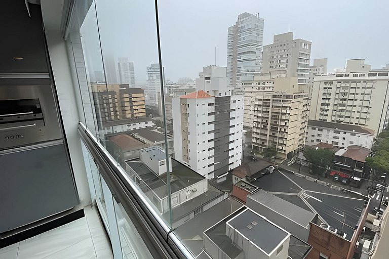 Conforto na Praia Gonzaga /Estacionamento /Piscina