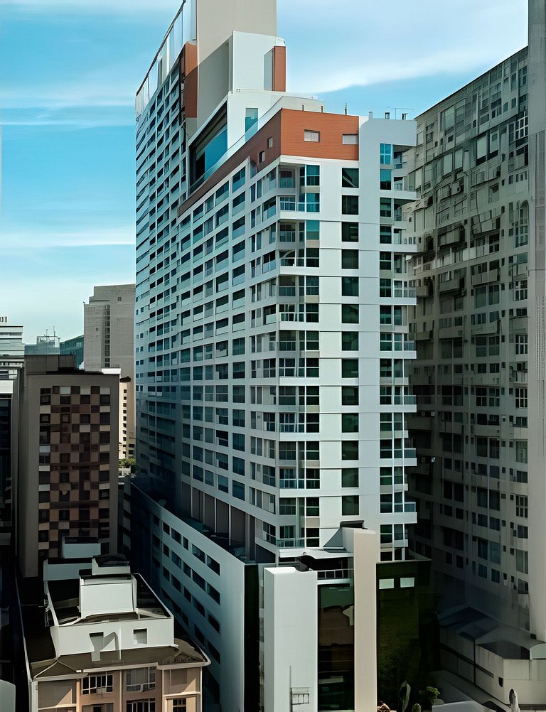 Conforto na Praia Gonzaga /Estacionamento /Piscina