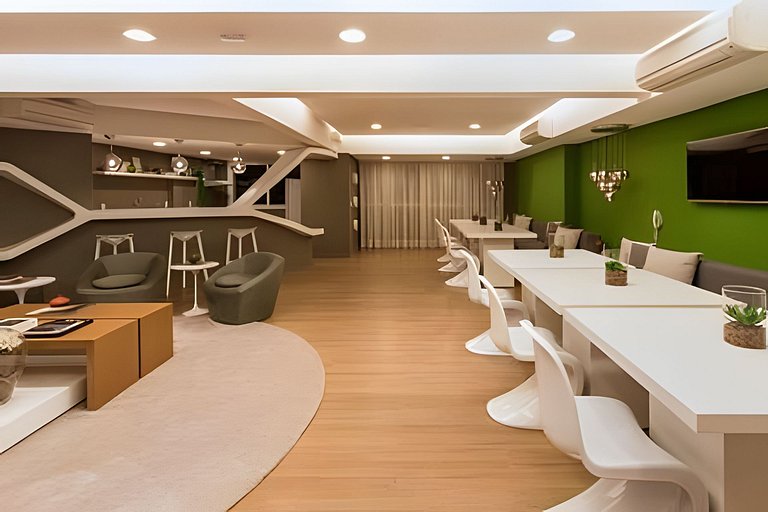 Conforto na Praia Gonzaga /Estacionamento /Piscina