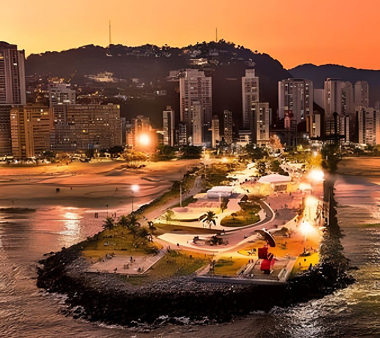 A 100 metros da praia com vista linda!