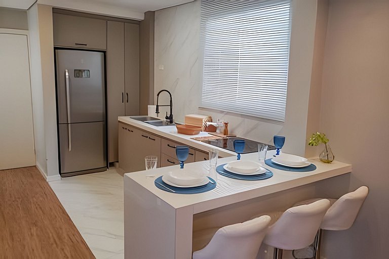 Lindo e Moderno na praia do Gonzaga c/ar