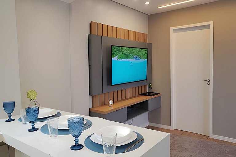 Lindo e Moderno na praia do Gonzaga c/ar