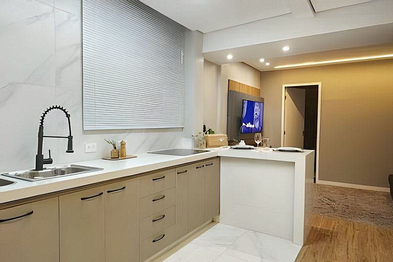 Lindo e Moderno na praia do Gonzaga c/ar