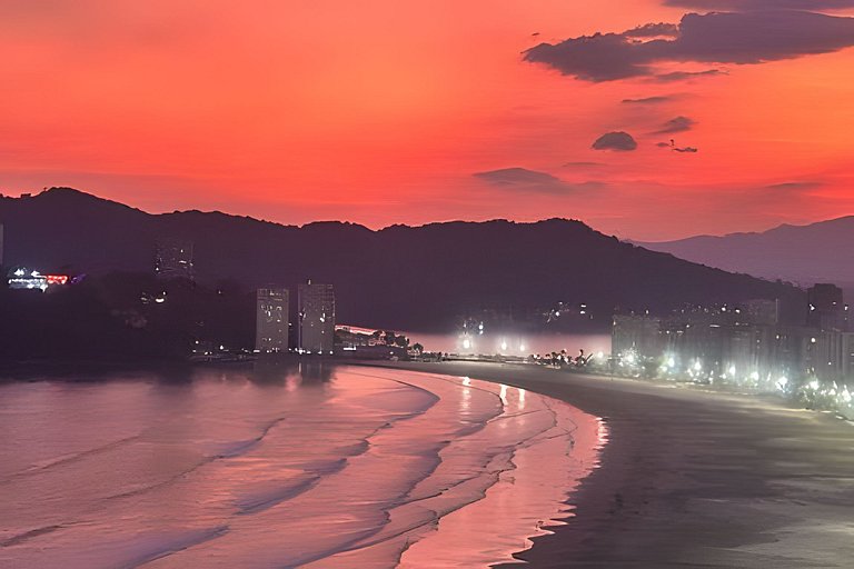 Lindo e Moderno na praia do Gonzaga c/ar