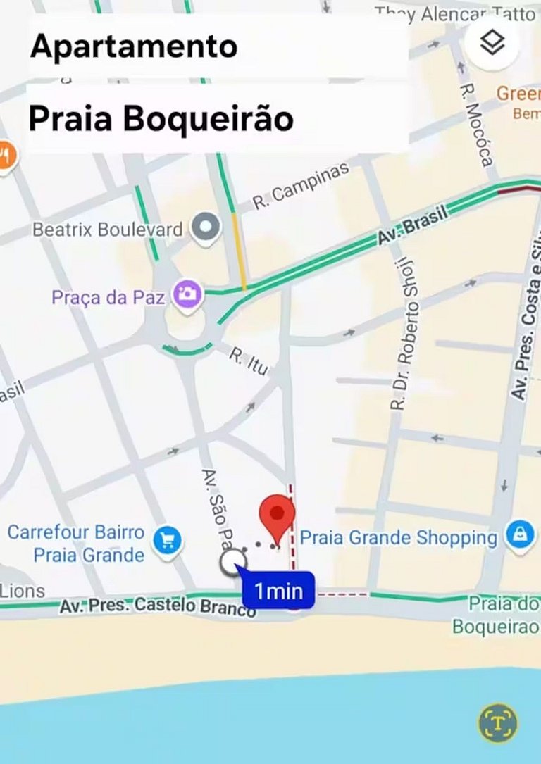 Vista Mar - Ar-condicionado e 1 Vaga