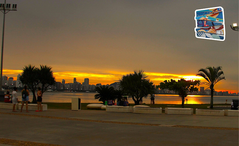 A 100 metros da praia com vista linda!