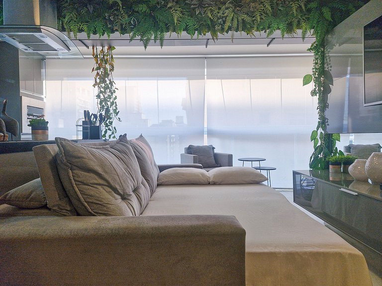 Conforto na Praia Gonzaga /Estacionamento /Piscina