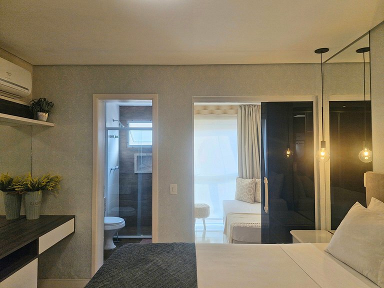 Conforto na Praia Gonzaga /Estacionamento /Piscina