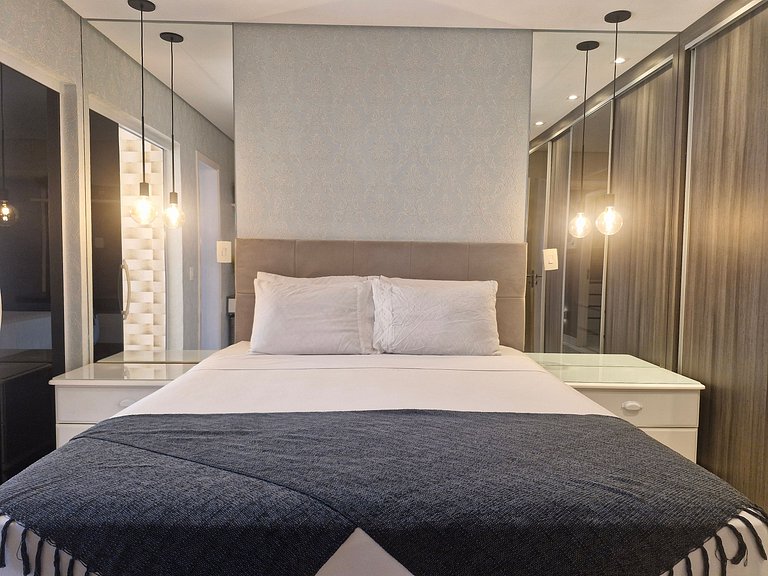 Conforto na Praia Gonzaga /Estacionamento /Piscina