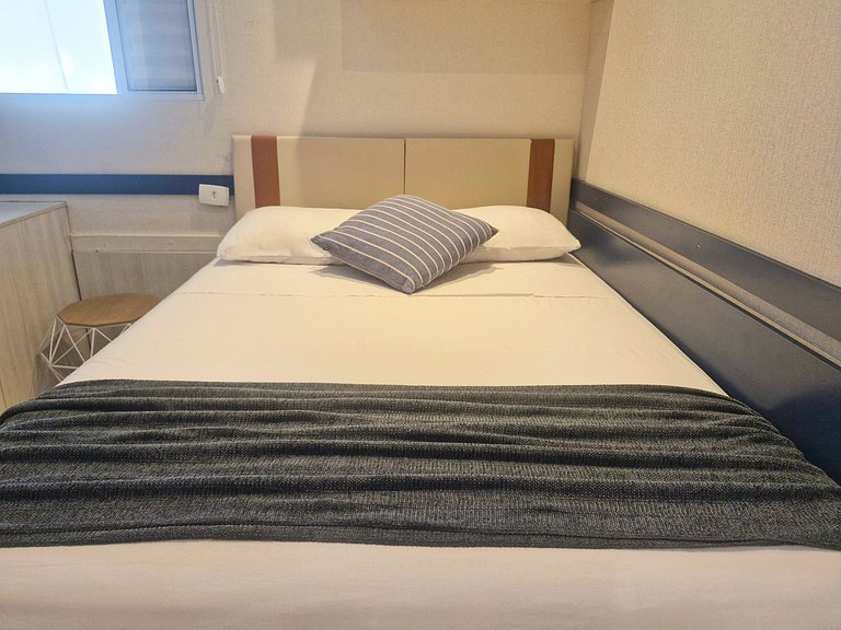 Conforto na Praia Gonzaga /Estacionamento /Piscina