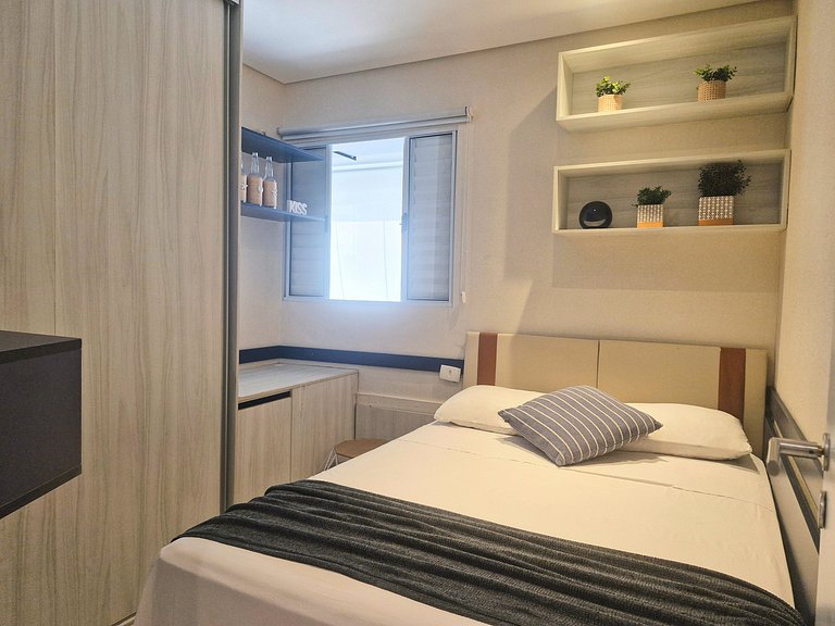 Conforto na Praia Gonzaga /Estacionamento /Piscina