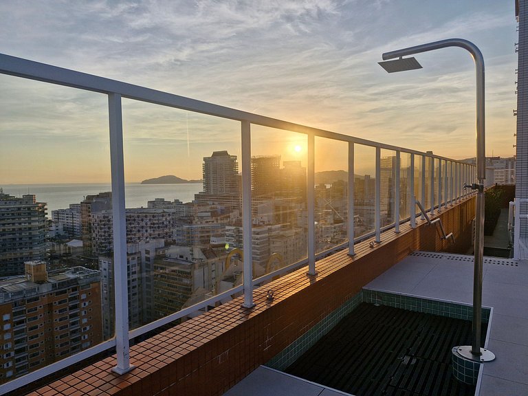 Conforto na Praia Gonzaga /Estacionamento /Piscina